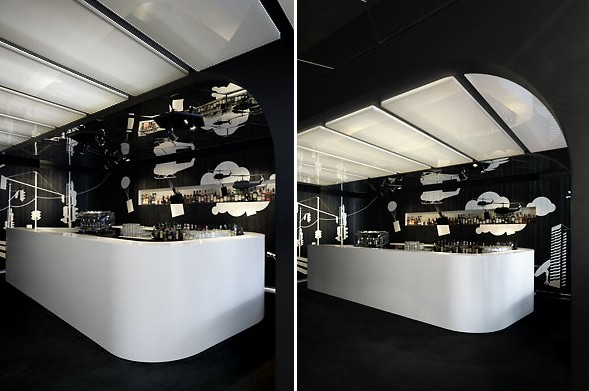 斯圖加特某酒吧俱樂部 設(shè)計圍繞著黑白兩色展開